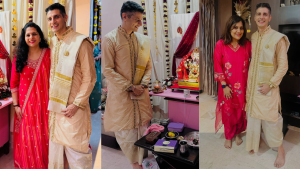 This Mumbai influencer just turned his mum’s saree into the coolest festive dhoti
