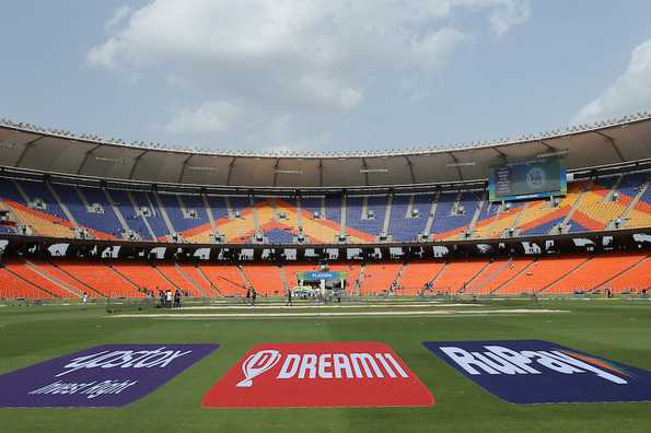 Cricket stadium in Gujarat, awaiting tournament scheduling.